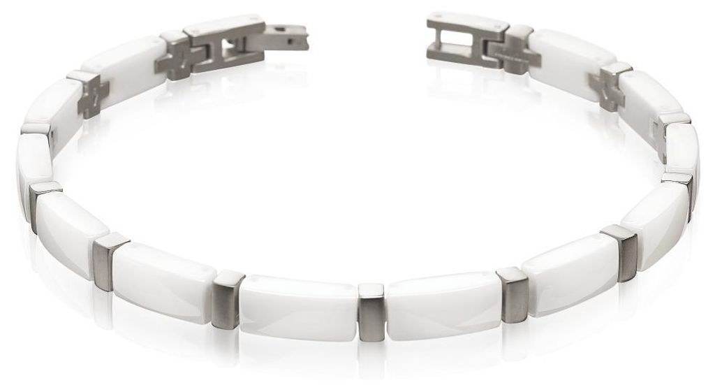 Boccia Damen Armband 0371-03 Titan Ceramic weiß Produktbild 
