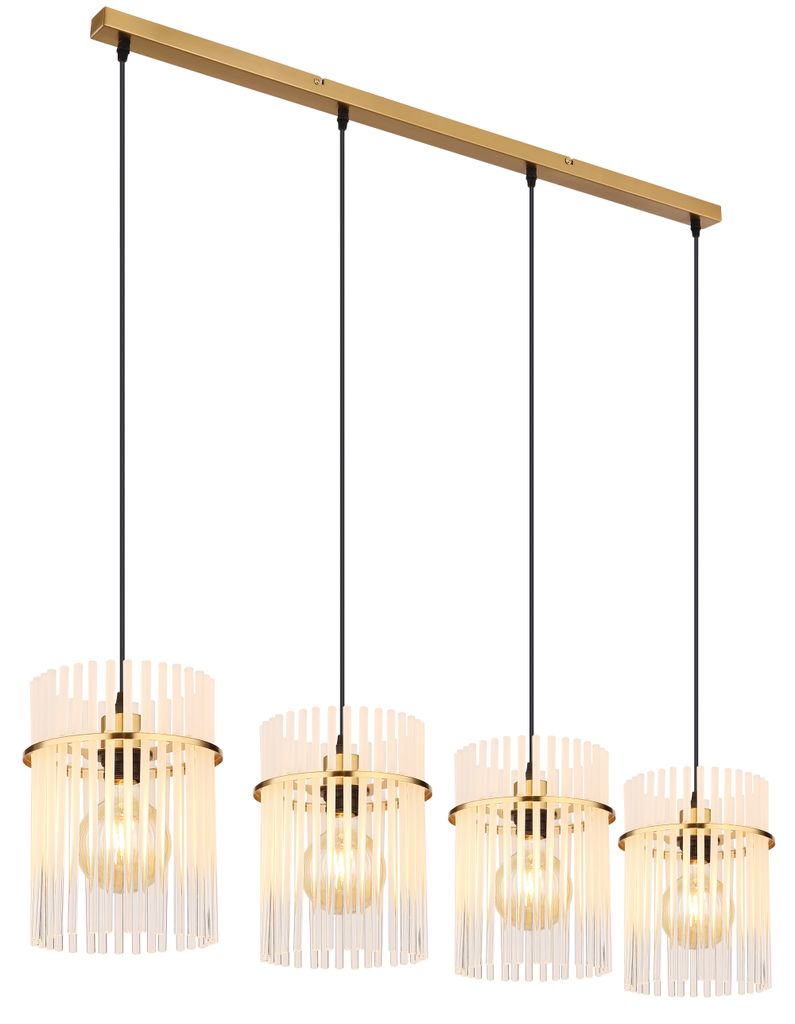 Globo Lighting Hängeleuchte Metall goldfarben matt, 4x E27
