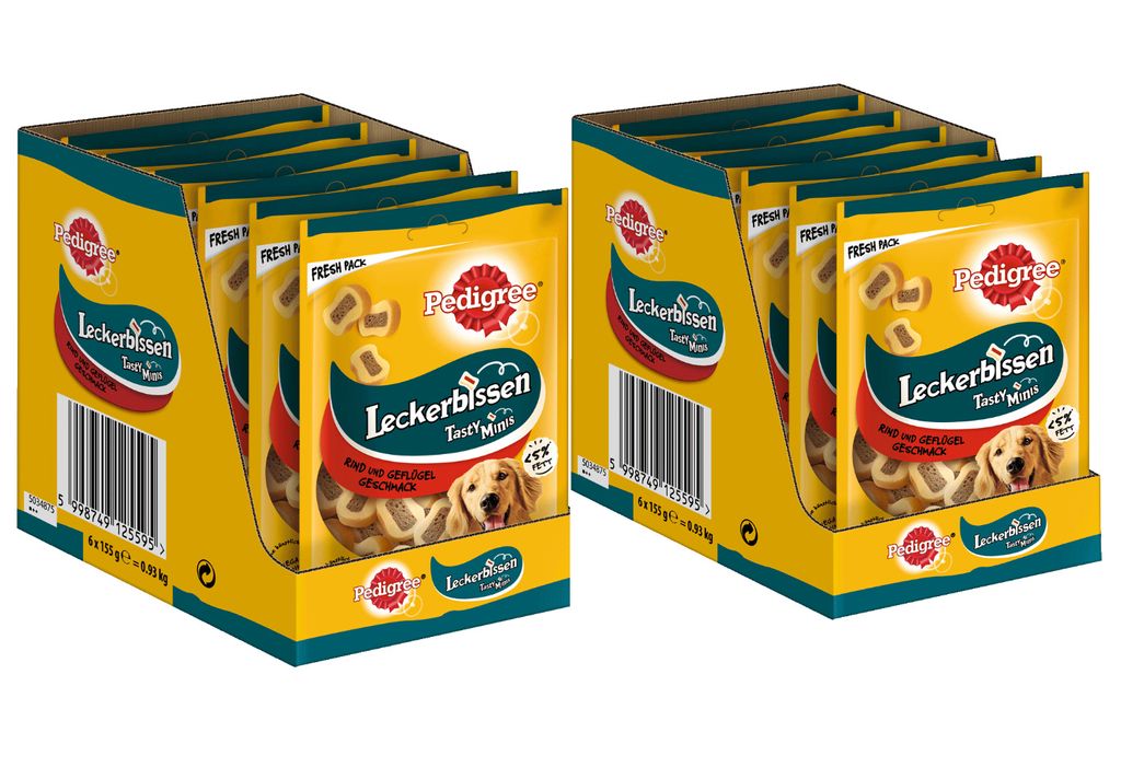 PEDIGREE® Leckerbissen Kau-Schnitten Frischebeutel mit Produktbild 