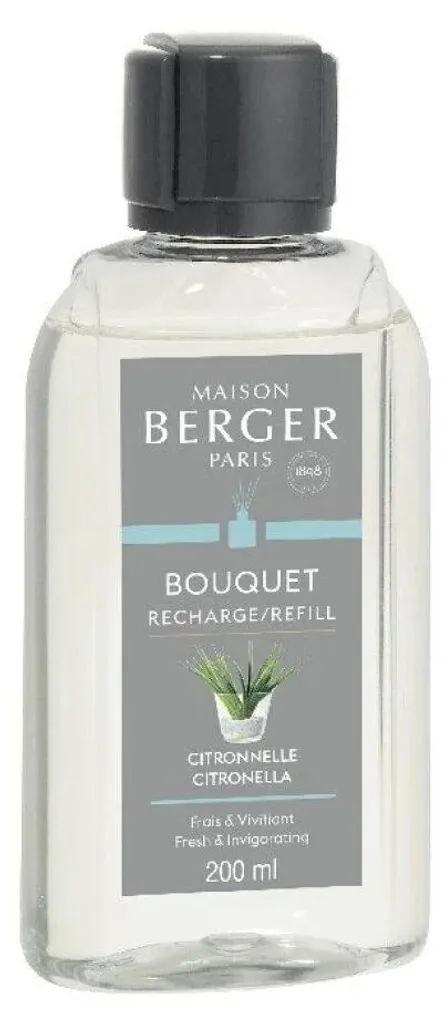 Recharge de parfum Citronnelle 200 ml - Haute Concentration et Fraîcheur