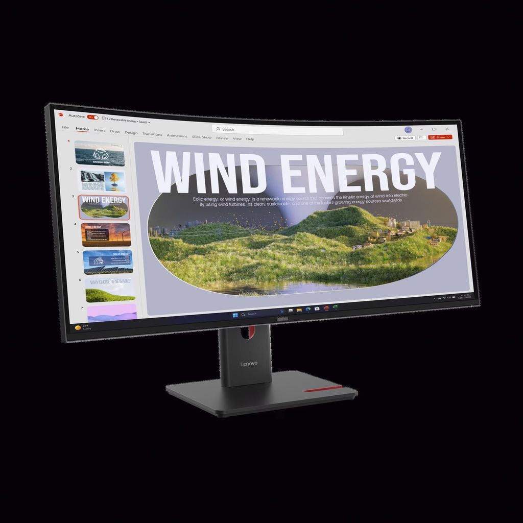 Lenovo ThinkVision T34WD-40, LED-Monitor, (WQHD, VA, Produktbild 
