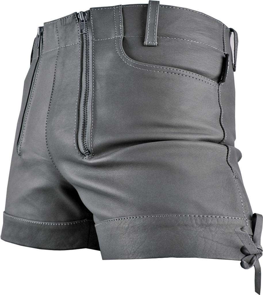 Bockle Gray Pants Bockle Cracker Pants Lederhose Leder Jeans Graue Shorts Pants kurze Lederhose, W40/L34