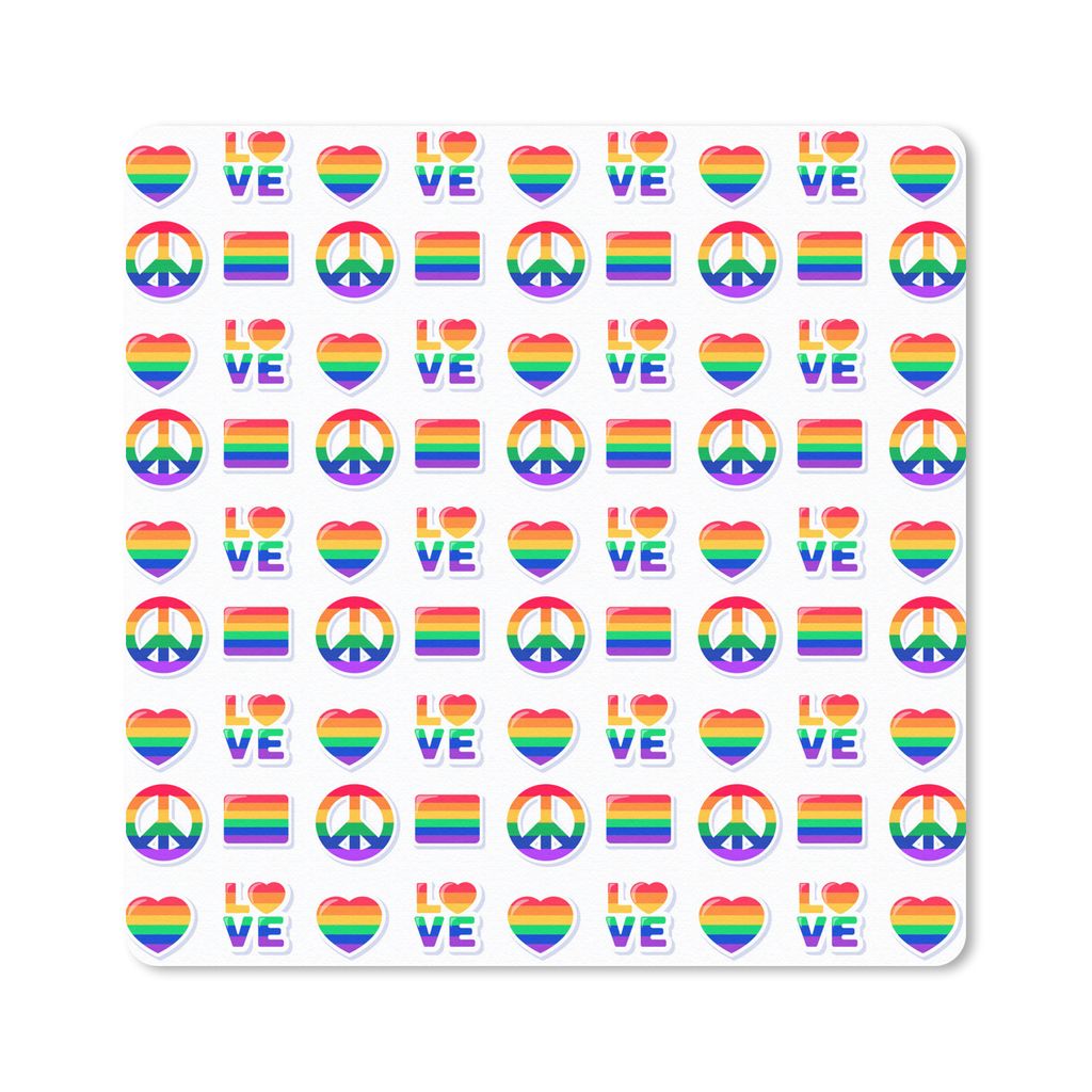 MuchoWow Mauspad Mousepad Regenbogen - Stolz - Flagge 30x30 cm - Mousepads - Maus Mat - Pad - Mausunterlage - Gaming