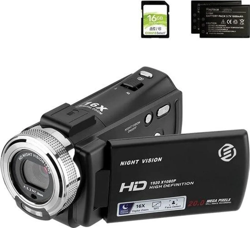 Caméscope Numérique Full HD pour TikTok et Vlogging avec Écran LCD