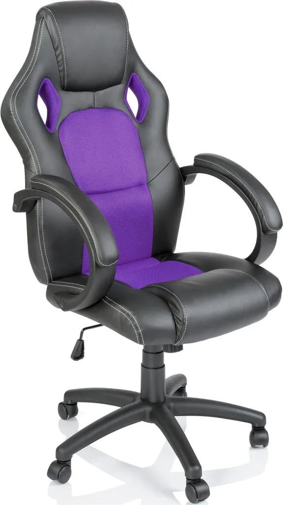 Sedia da Scrivania TRESKO Racing Nero/Viola: Gaming e Lavoro Top