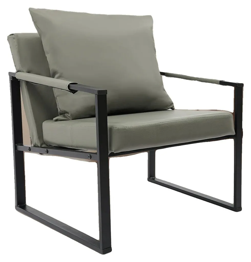 Fauteuil de lecture confortable en PU pour bureau ou salon moderne