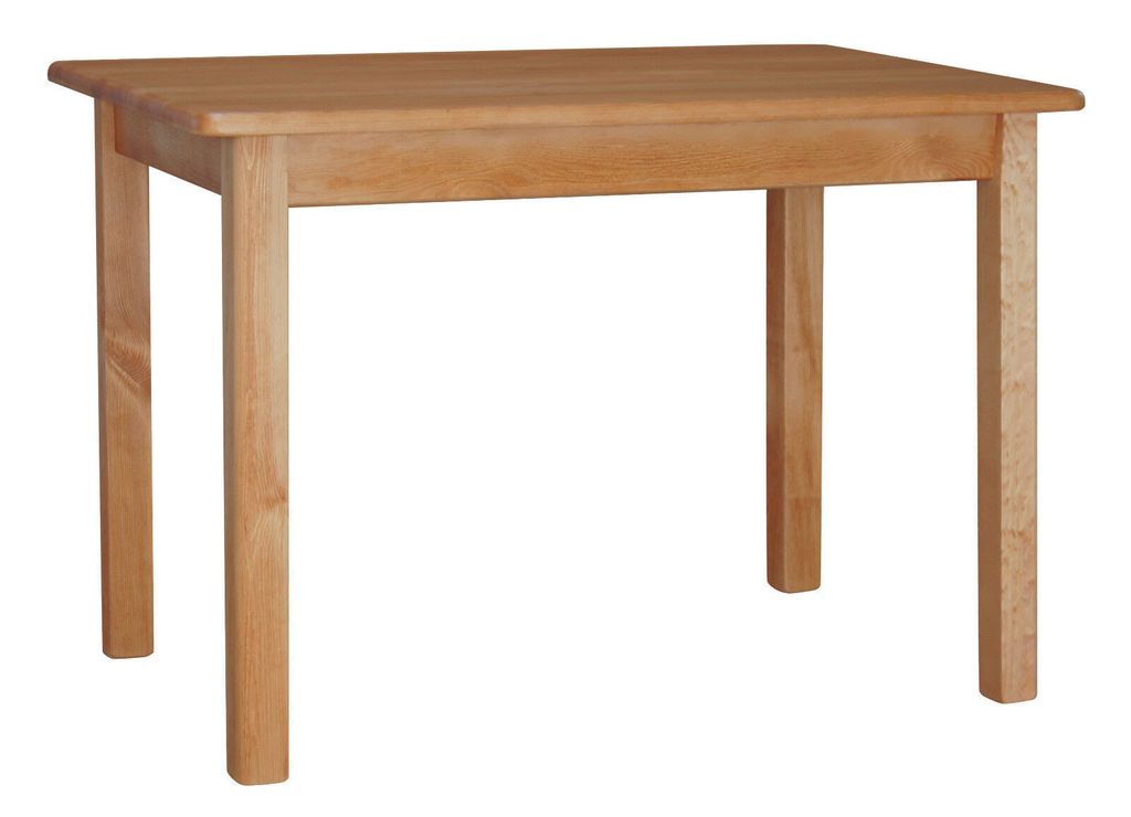 Tisch aus massivem Kiefernholz in der Farbe Alder 130 x 70 cm