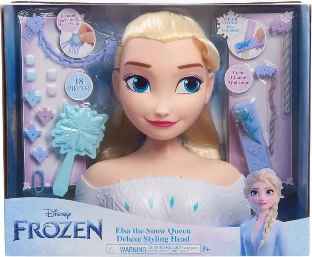 Tête à coiffer Elsa Deluxe Frozen le cadeau idéal pour apprentie coiffeuse