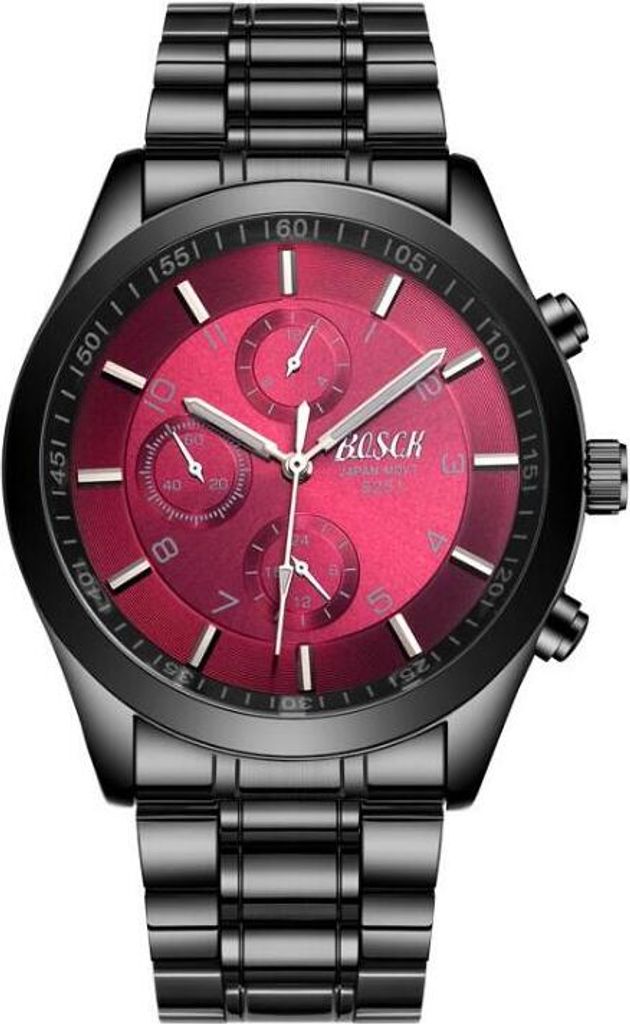 Hommes montre de luxe Vin Surface rouge 8251