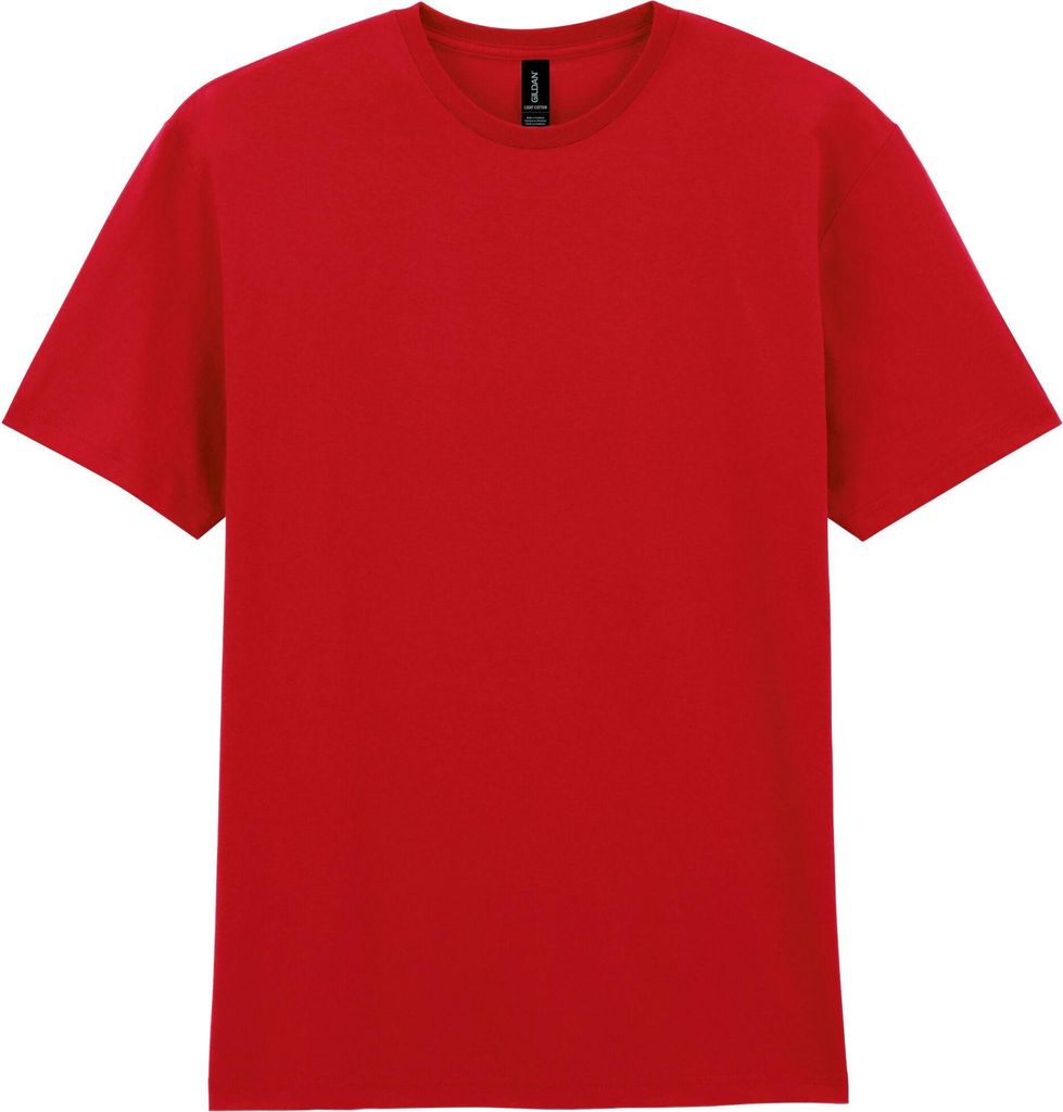 Gildan - T-Shirt für Herren/Damen Uni, Leicht, Baumwolle BC7242 (M) (Rot)