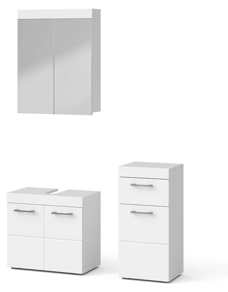 Meubles de salle de bain Vicco Luna Blanc 3 pièces - Modèle 38780