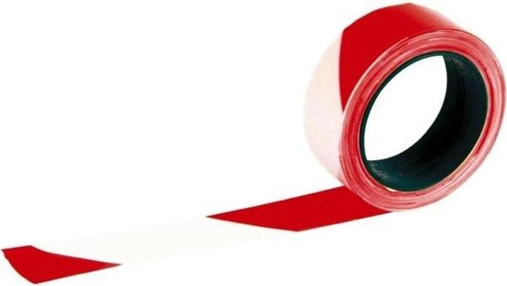 Rubaplast (Maß: 50 mm x 500 m, Bezeichnung: Rot und Weiß Surflasque)