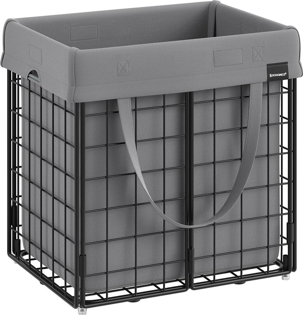 Wäschekorb 50 Liter mit herausnehmbarem und waschbarem Wäschebeutel
