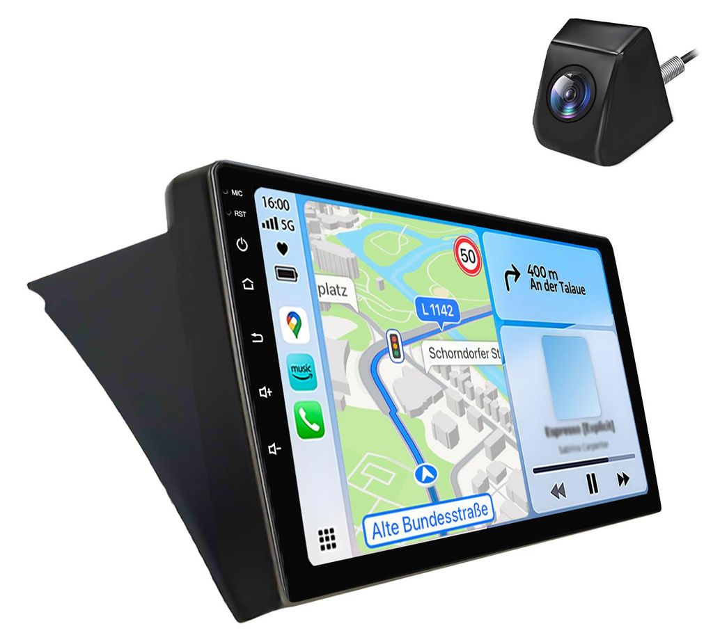 Android Autoradio 64GB mit Rückfahrkamera für VW T5 Produktbild 