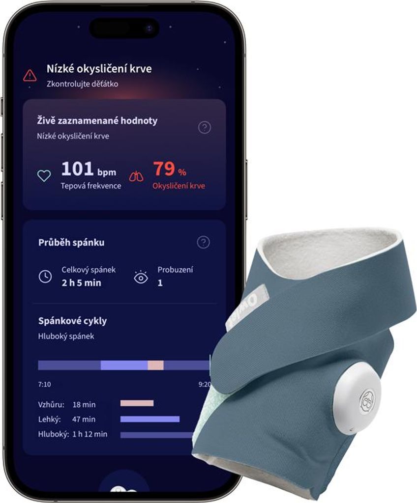 OWLET Ponožka inteligentní Dream Sock - tmavomodrá Obrázek produktu 