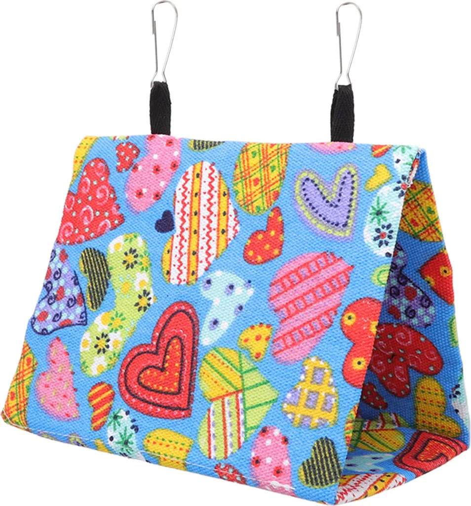 Tenda Triangolare per Pappagalli 17x11x15cm | Amaca in Tela Colorata