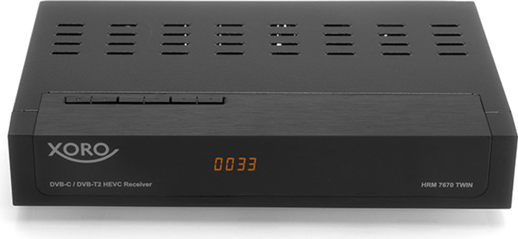 XORO HRM 7670 TWIN - FullHD HEVC DVB-T/T2/C Receiver, Mediaplayer, PVR Ready