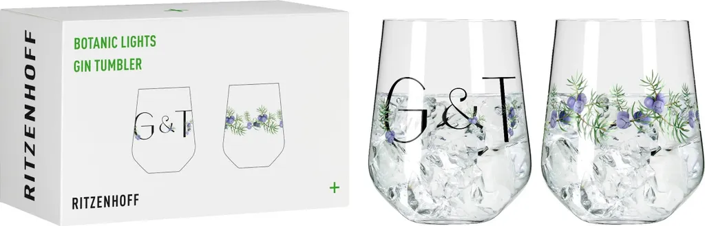 Ritzenhoff 3891001 Set 2 Tumbler Gin Botanic Lights Cristallo 710ml
