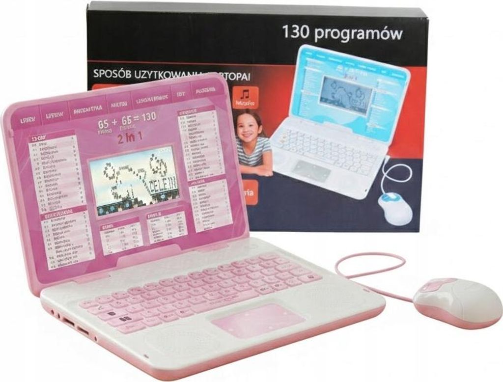 Laptop Edukacyjny POLSKO-ANGIELSKI Dla Dzieci Nauka Wyrazy Zdjęcie produktu 