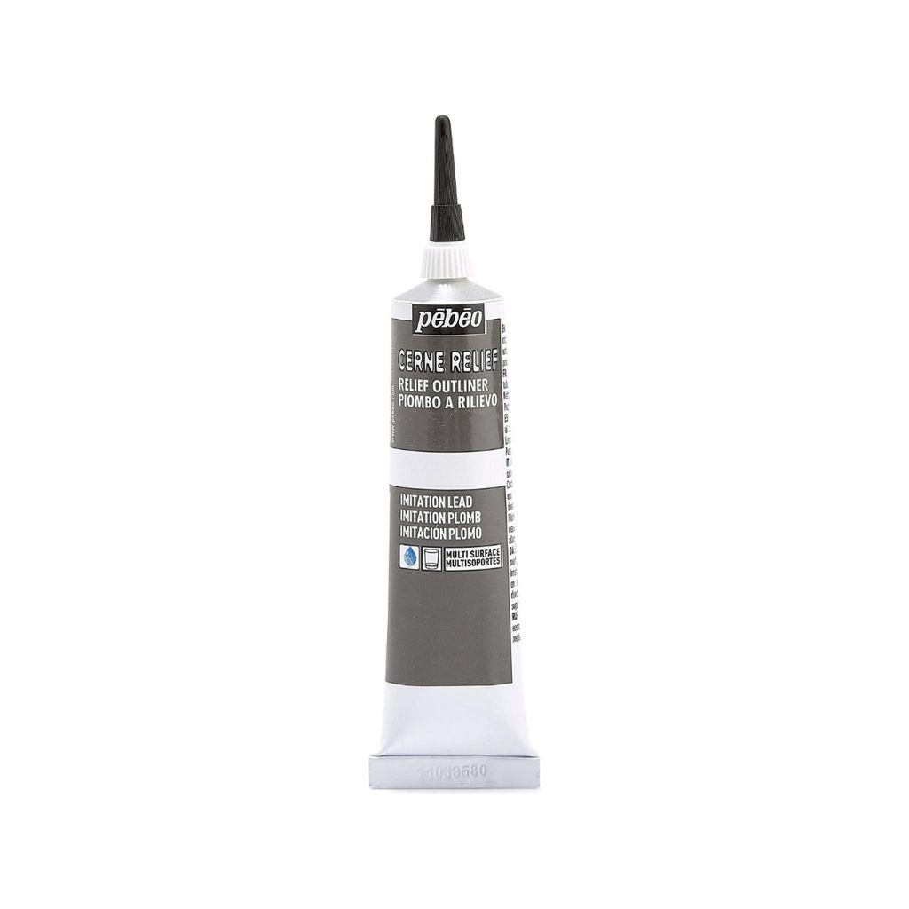 Pebeo Cerne Relief Outliner, 37 ml, Bleiimitat Produktbild 