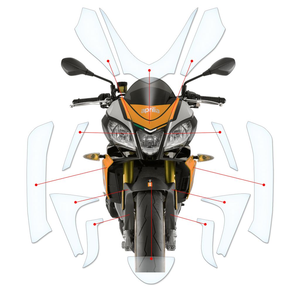 Lackschutzfolie Steinschlagschutz passend für Aprilia Tuono V4 2015-2017