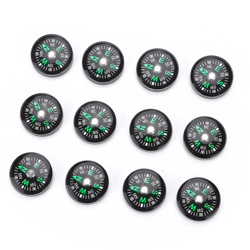 20 mm Mini boussole de poche, 12 pièces remplies d'huile Image du produit 