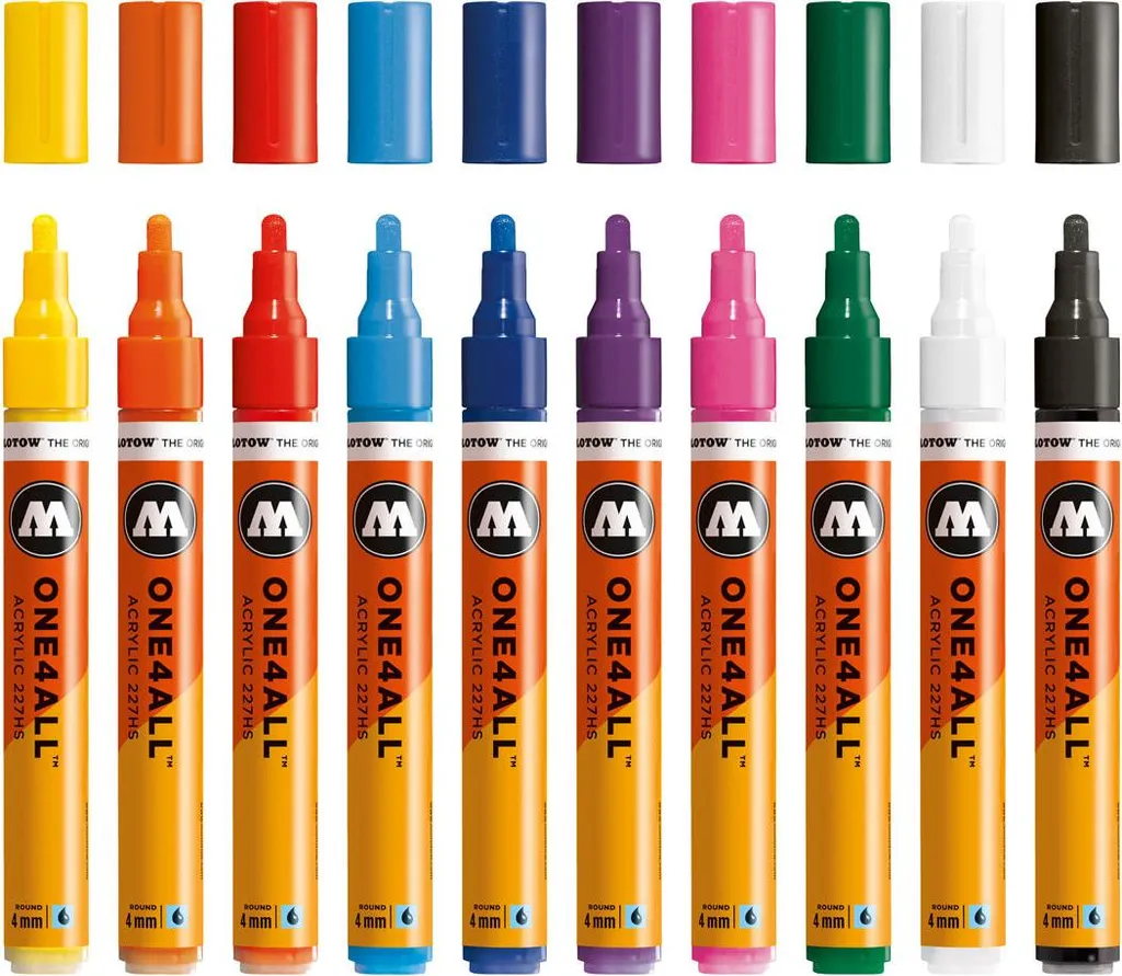 Kit 10 Marqueurs Molotow ONE4ALL 227HS 4mm pour Customisation et Art - 3