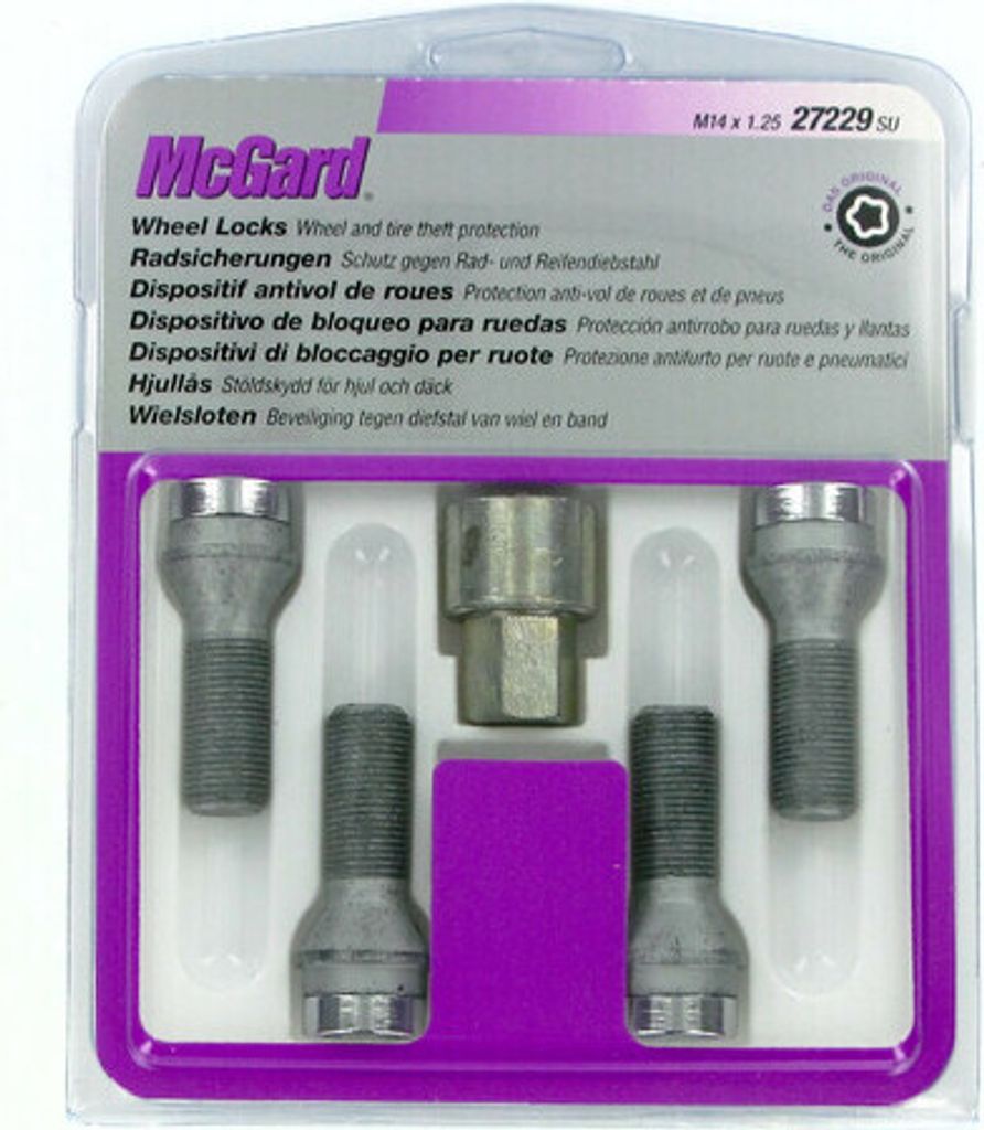 Mcgard Original ICI Bolzen Kit 4 Stück Gewinde M14x1.25 Schlüssel 17 Länge
