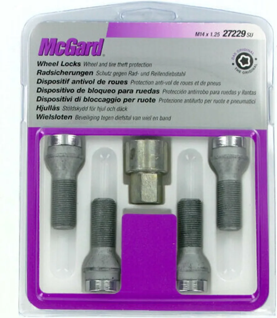 Boulon antivol de roue M14x1.25 McGard Original ICI kit de protection