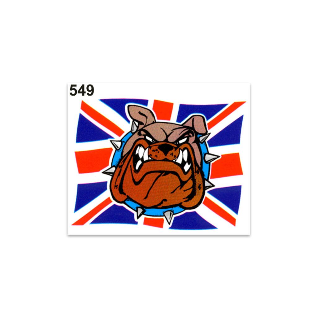 Sticker Englische Flagge mit Bulldog 10 x 12 cm