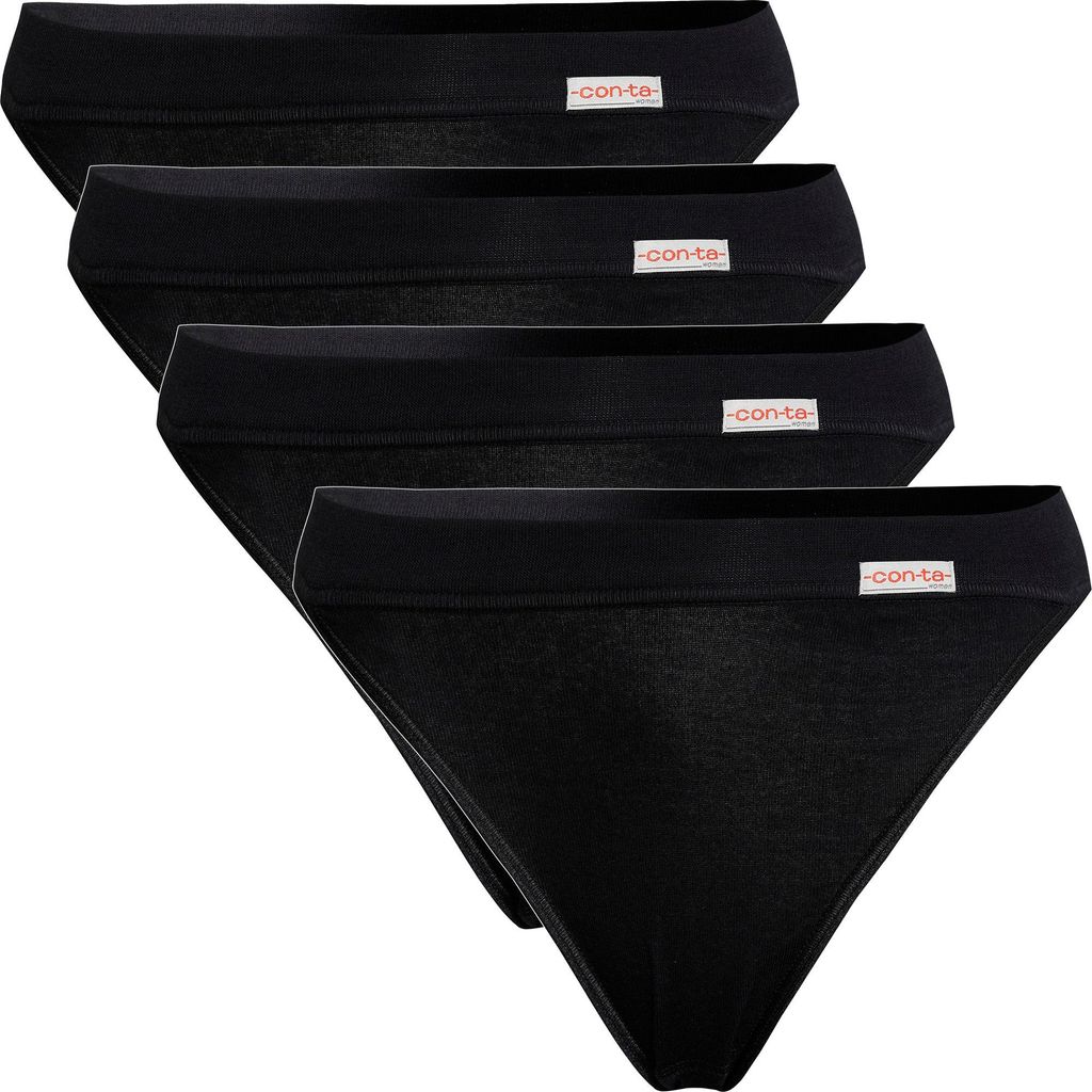 Con-ta Damen-Slip 4er-Pack schwarz 50
