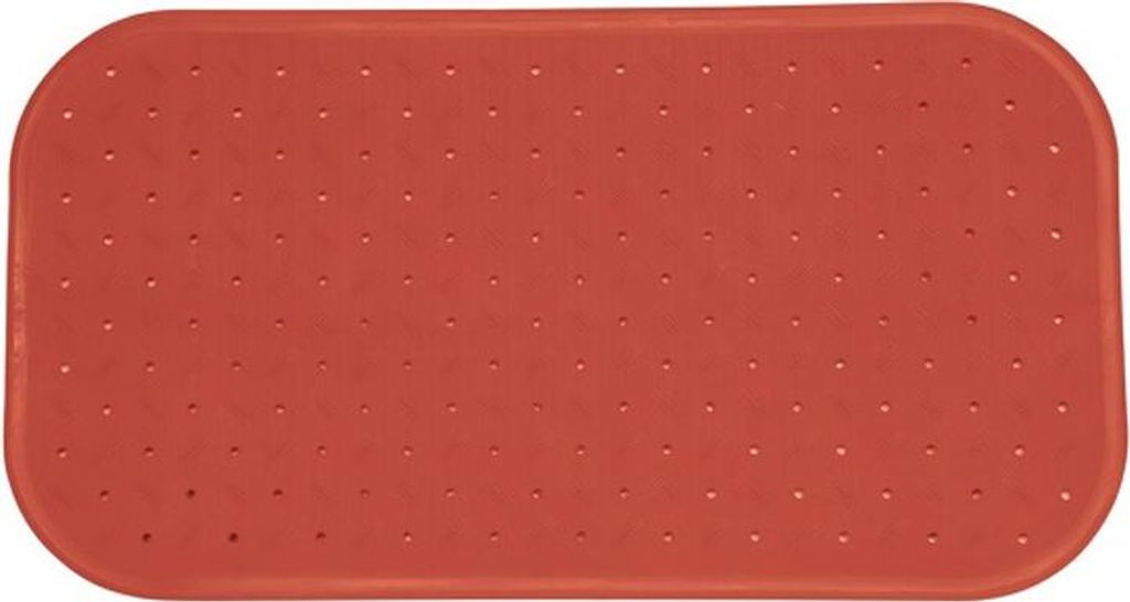 MSV Dusch-/Badeschutzmatte Bad - Gummi - Terrakotta - 36 x 65 cm