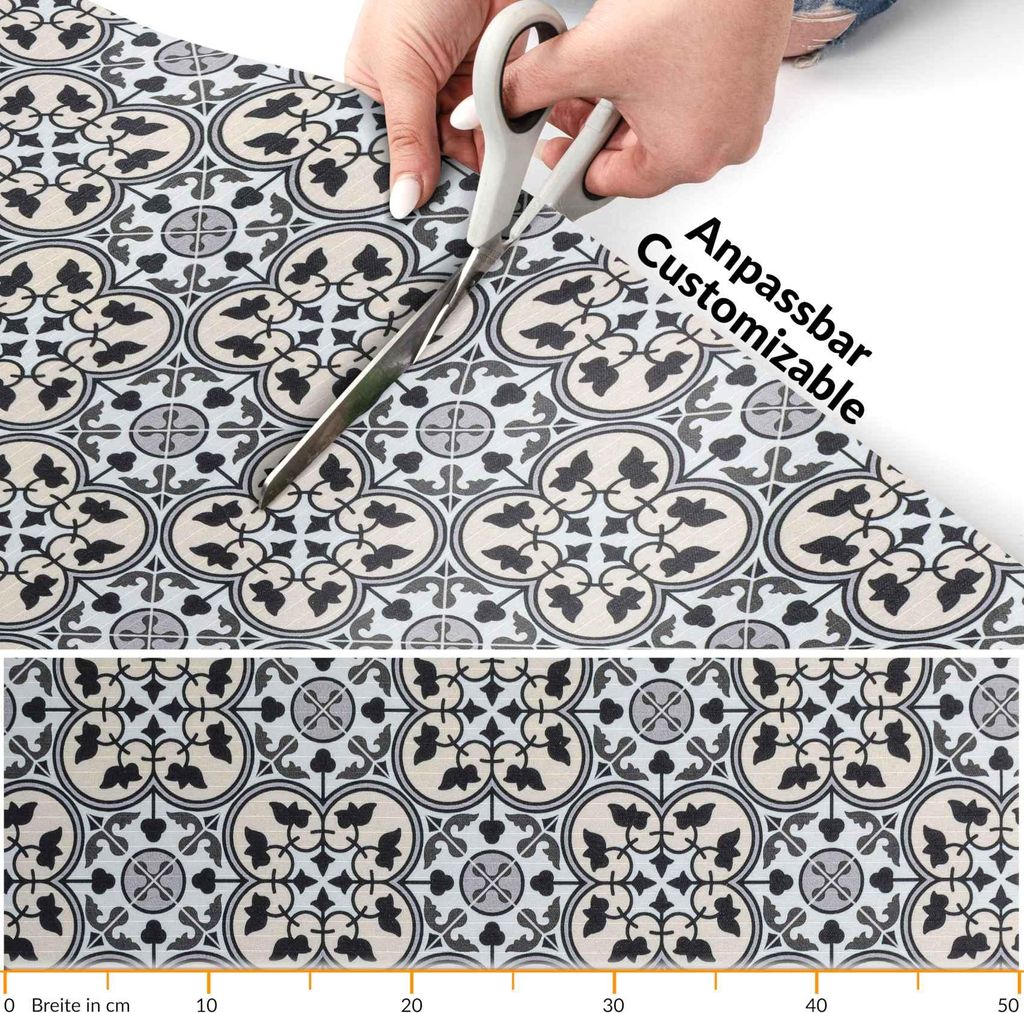 Läufer Küchenläufer Flurläufer Teppichläufer Textil SPRINTY Bunt Azulejos Robust Breite 52cm Länge 160cm