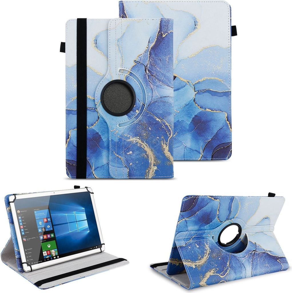 Tablet Hülle für Emporia Tab 1 Schutzhülle Tasche Cover 360 Grad Drehbar CaseFarben:Motiv 18