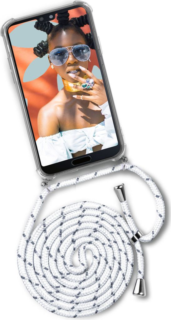 TWIST-Case + TWIST-Cord für Huawei P20, Farbe:Happy Coco (Silber)