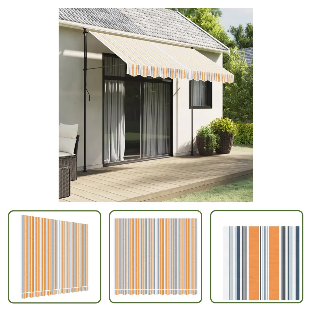 Telo da Sole a Righe 3x2,5m The Living Store | Protezione UV Esterno