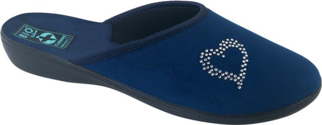 Damenhausschuhe ADANEX DIANA 29254 dunkelblau mit Herz