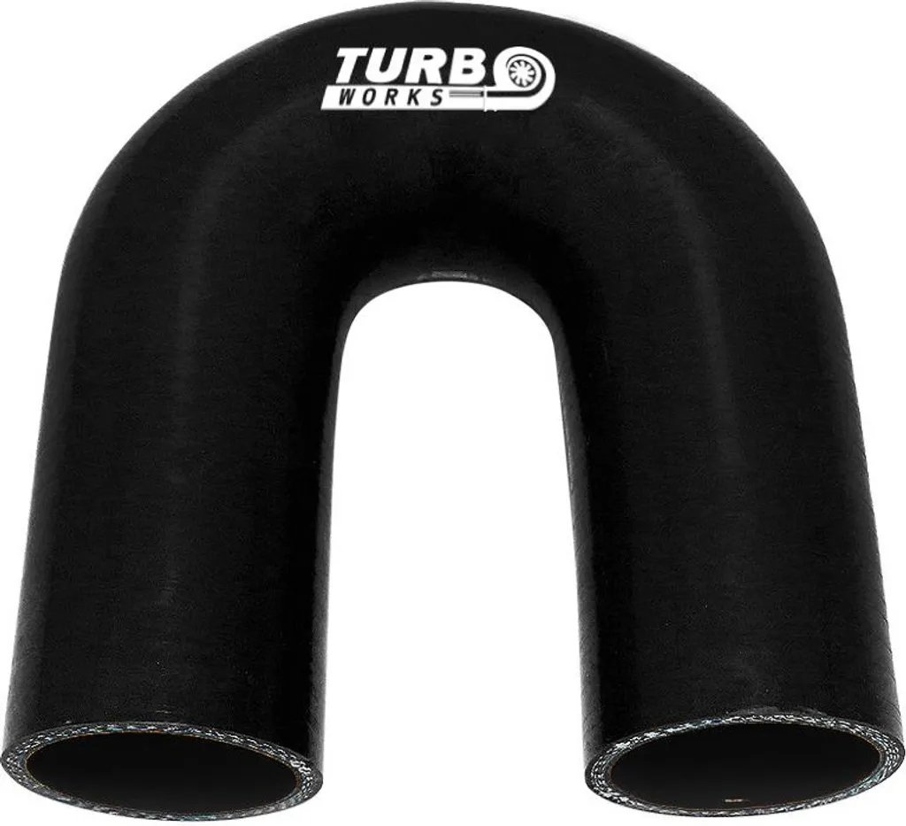 Coude TurboWorks 180° en Silicone Noir 35mm Ultra Résistant à la Chaleur