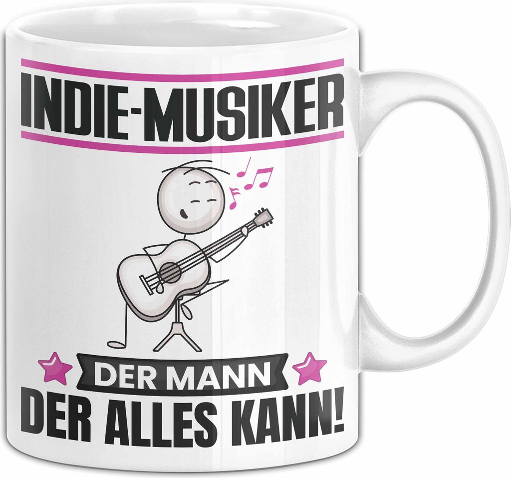 Indie-Musiker Tasse Geschenk für Indie-Musiker Der Mann Der Alles Kann Geschenkidee zum Geburtstag (Weiß)