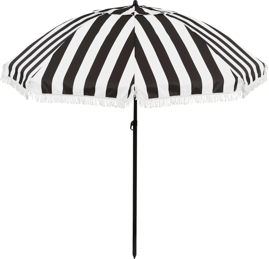 Parasol de plage Osborn In the Mood Noir 220x220 cm en Polyester résistant