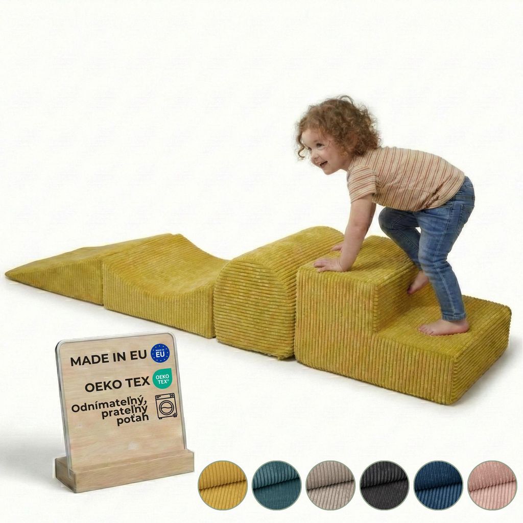 Pillows24 – Penové stavebné kocky pre deti z manšestru | Obrázok produktu 