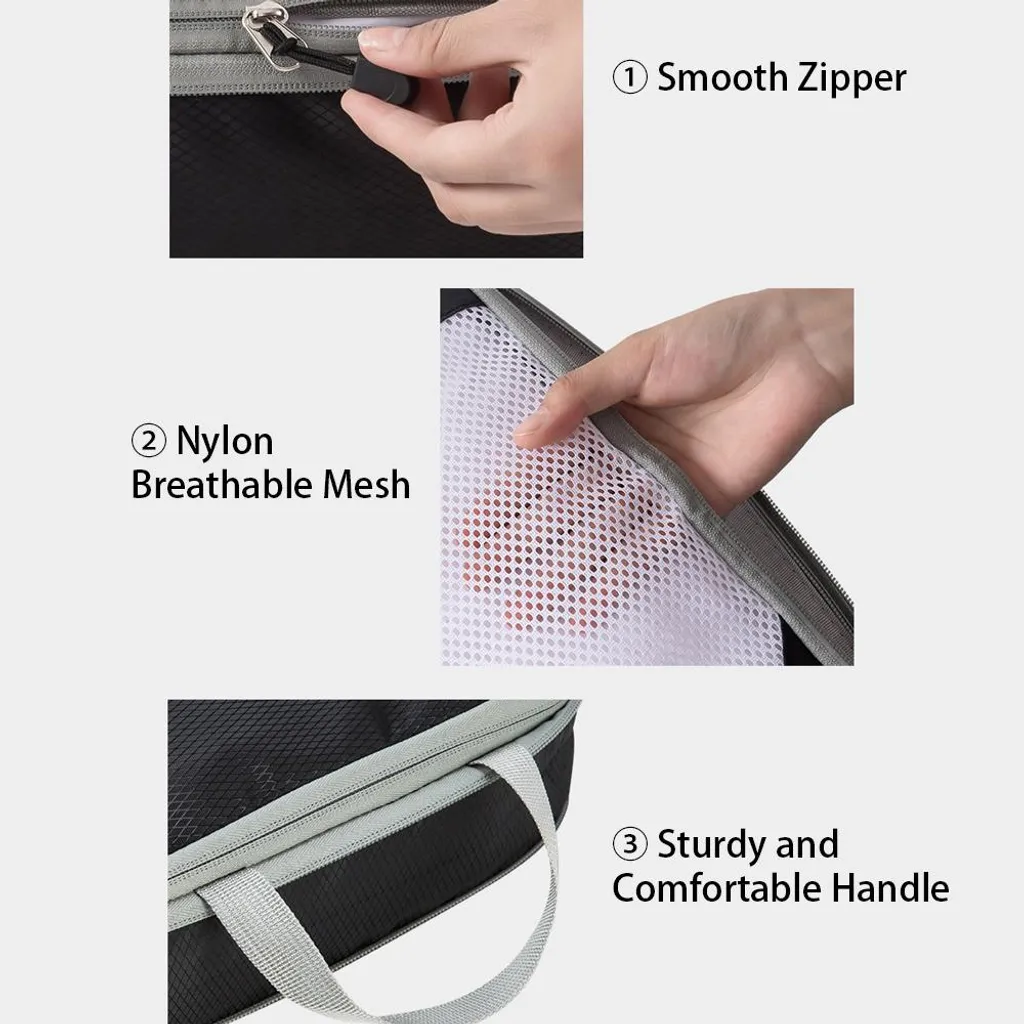 5 Pezzi Cubi di Imballaggio in Compressione per Valigie, Set di