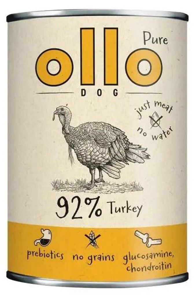 Nassfutter für Hunde Ollo Pure Truthahn 6x850g Produktbild 