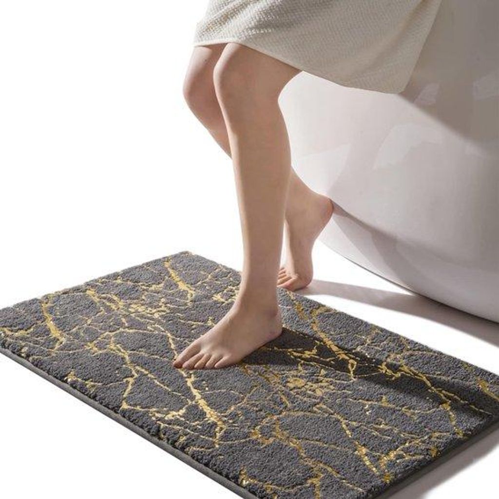 Grijs wasbaar Microvezel-Badmat 50x80 cm