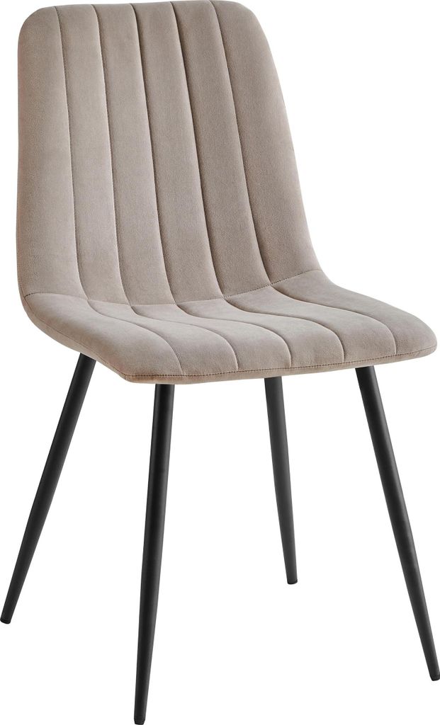 Krzesło do jadalni Nova taupe velvet czarne nogi nowoczesne Zdjęcie produktu 