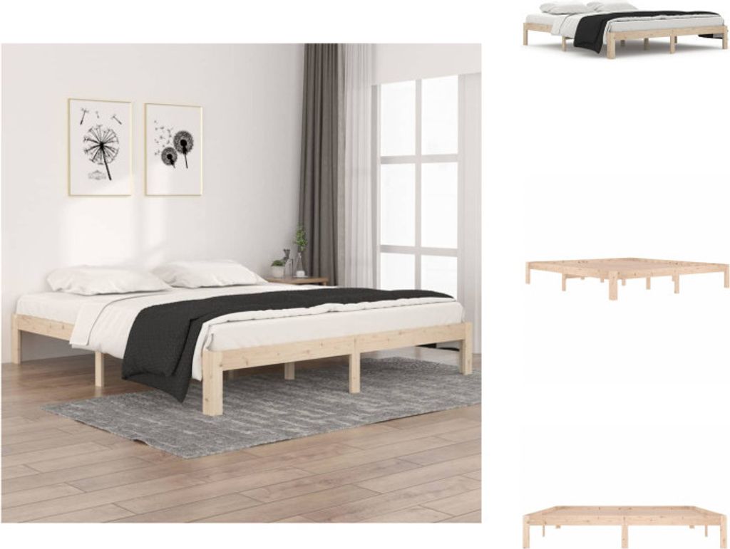 vidaXL Massivholzbett 180x200 cm - Betten & Bettgestelle