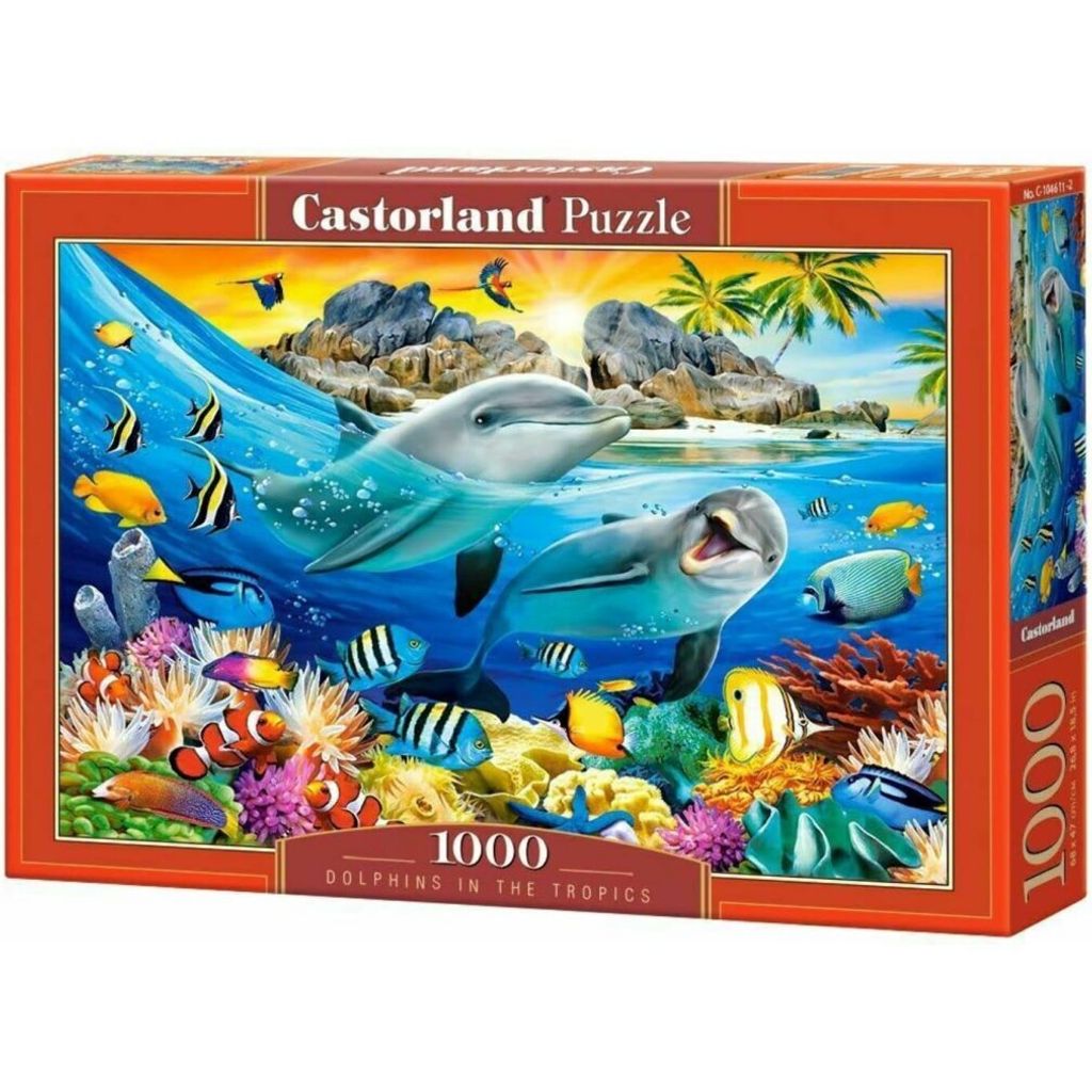CASTORLAND puzzle 1000 dílků - Delfíni v tropech Obrázek produktu 
