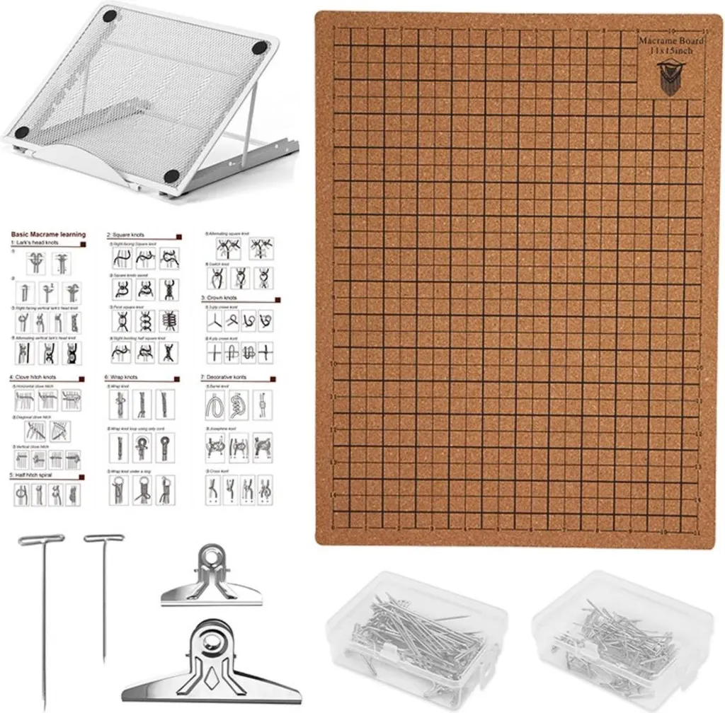 Planche à macramé pour tissage de suspensions et bijoux DIY - 4