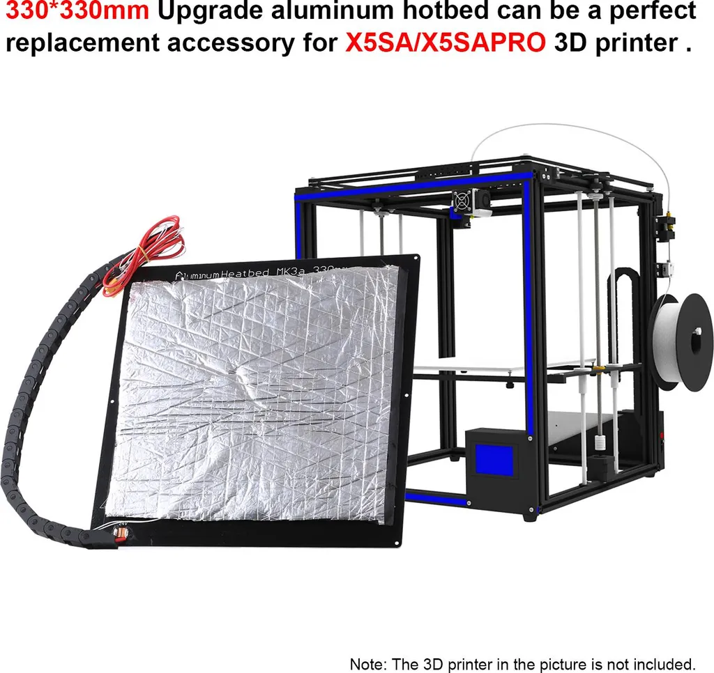 Lit Chauffant 3D MK3 24V 330*330*3mm - Solution Warping X5SA/Pro