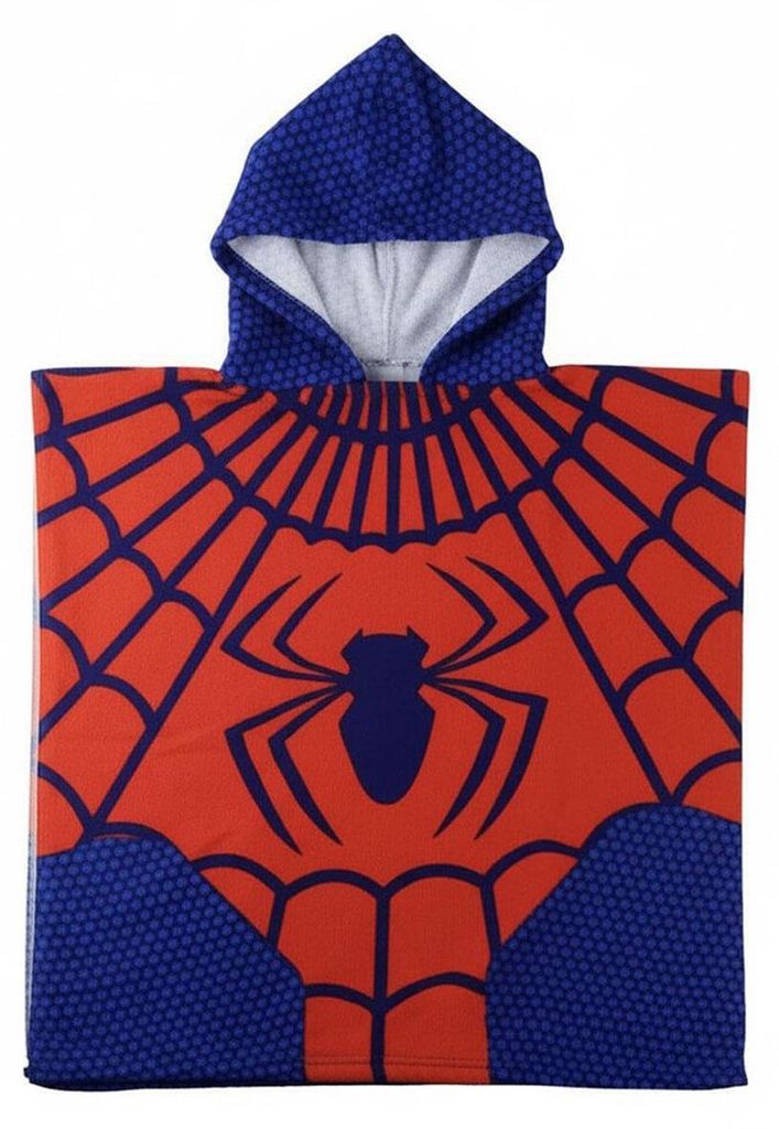 Frottehanddoek met capuchon, Spider-Man, rood, 55 x 77 cm Productafbeelding 